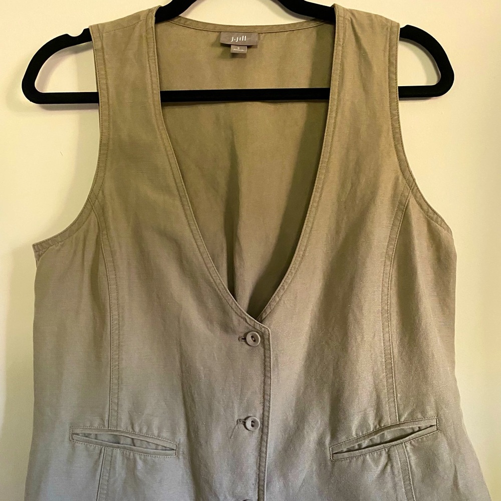 J. Jill. Vest. Size S. Tan/Taupe EUC.